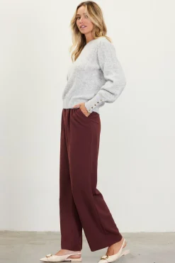 SKIES ARE BLUE Sweaters*Cable Knit Sweater Gray