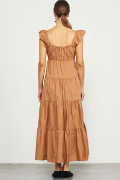 SKIES ARE BLUE Maxi Dresses*Diana Poplin Maxi Dress Tuscantan