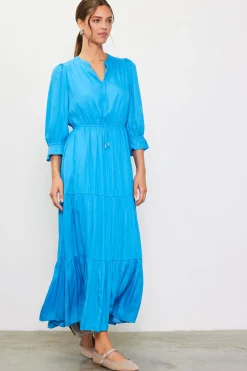 SKIES ARE BLUE Maxi Dresses*Emery Ruffle Tiered Maxi Dress Malibublue