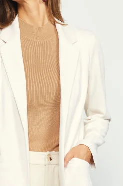 SKIES ARE BLUE Outerwear*Faux Suede Duster Coat Cream