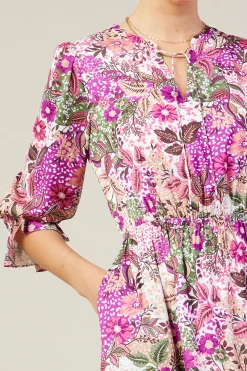 SKIES ARE BLUE Maxi Dresses*Floral Print Ruffle Maxi Dress Orchidmulti