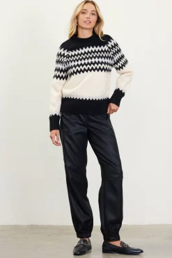 SKIES ARE BLUE Pants*High Waisted Cargo Pants Black