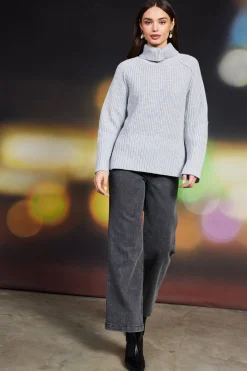 SKIES ARE BLUE Sweaters*Irene Turtleneck Sweater Grey