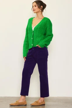 SKIES ARE BLUE Outerwear|Sweaters*Jewel Button Detail Cardigan Spearmint