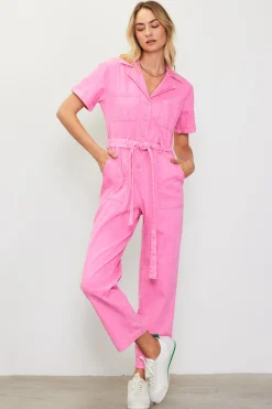 SKIES ARE BLUE Jumpsuits*Kendall Utility Jumpsuit Pink