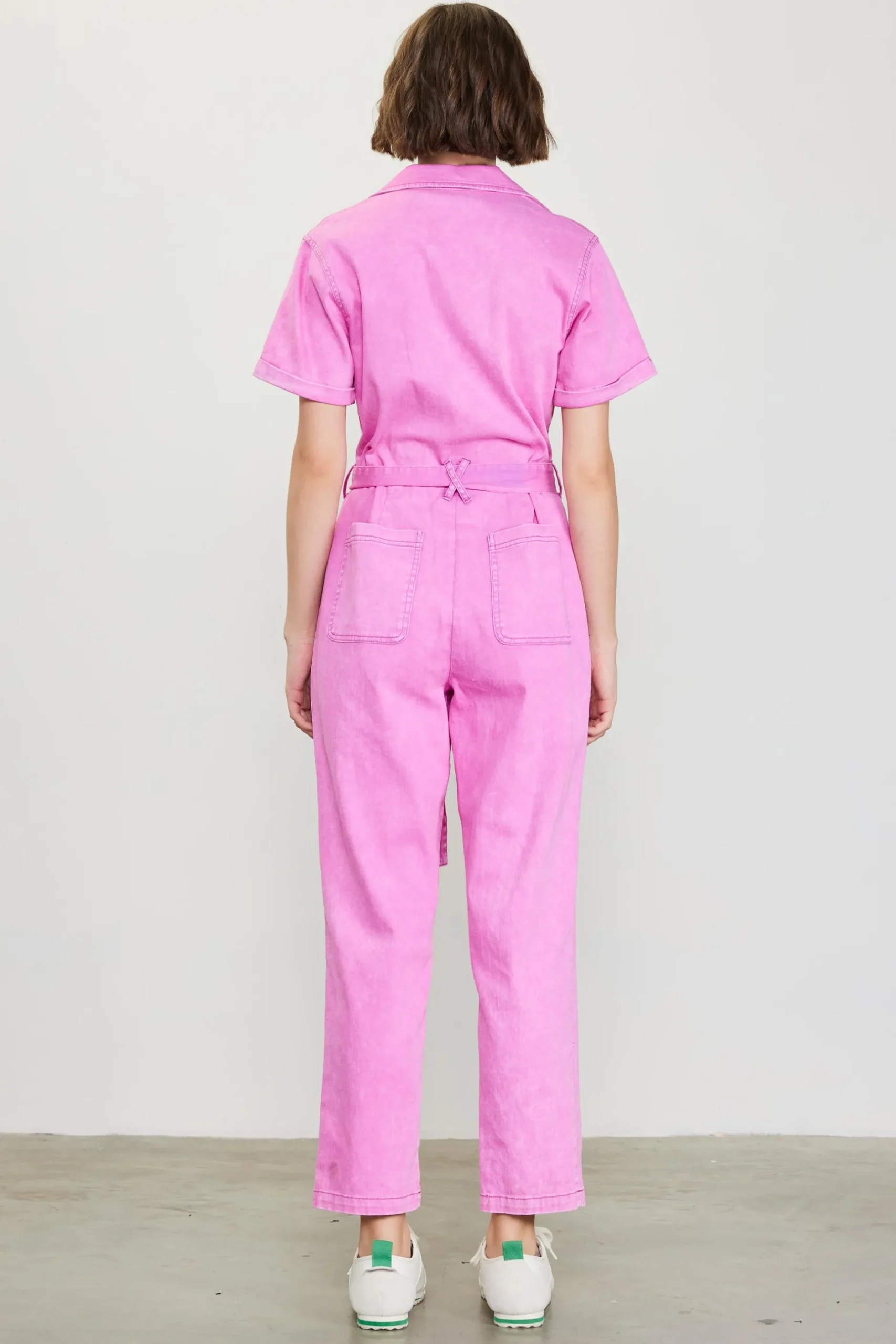 SKIES ARE BLUE Jumpsuits*Kendall Washed Utility Jumpsuit Roseviolet