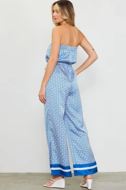 SKIES ARE BLUE Jumpsuits*Livia Bandana Print Jumpsuit Multi-blue-orange