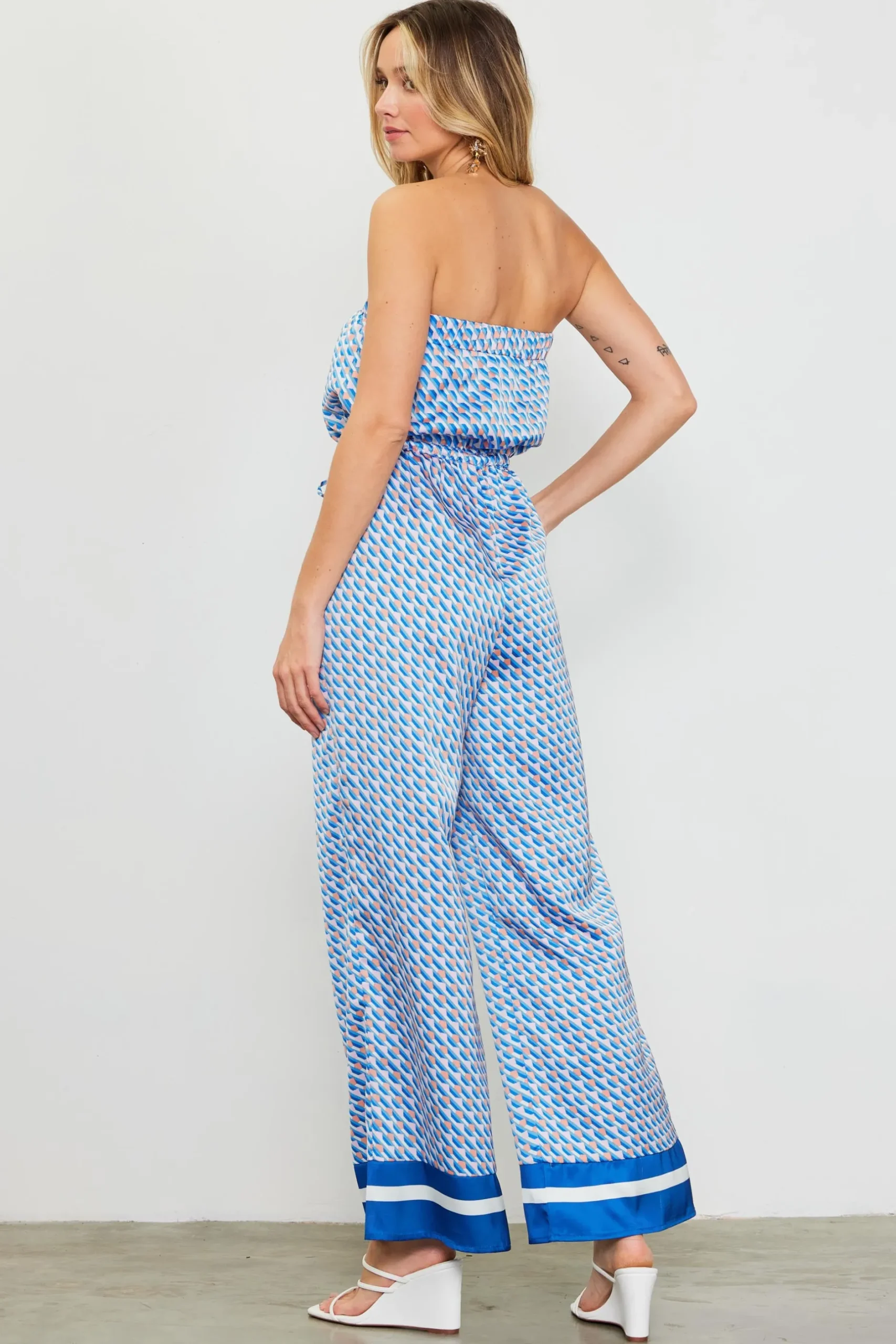 SKIES ARE BLUE Jumpsuits*Livia Bandana Print Jumpsuit Multi-blue-orange
