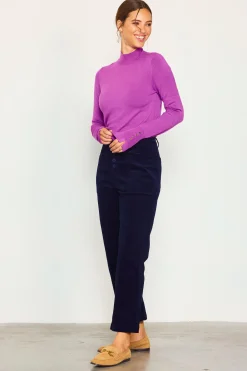 SKIES ARE BLUE Long Sleeve Tops|Sweaters*Longsleeve Mock Neck Sweater Mindfulmauve