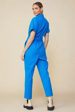 SKIES ARE BLUE Jumpsuits*Millie Utility Zip Jumpsuit Cobaltblue
