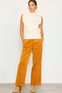 SKIES ARE BLUE Short Sleeve Tops*Mock Neck Sleeveless Knit Top Cream