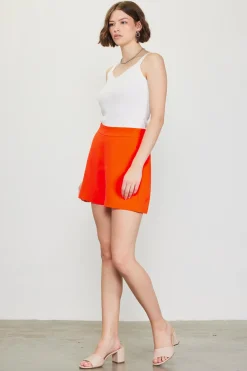 SKIES ARE BLUE Shorts*Neon Structured Shorts Neonorange