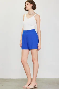 SKIES ARE BLUE Shorts*Neon Structured Shorts Neonblue