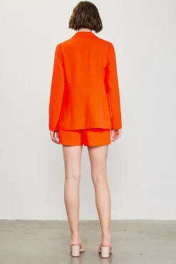 SKIES ARE BLUE Blazers*Neon Welt Pocket Blazer Neonorange