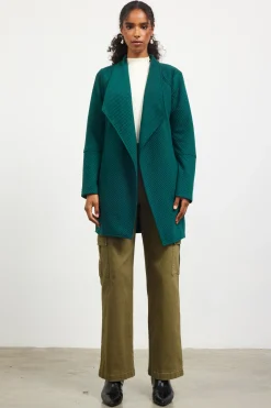 SKIES ARE BLUE Outerwear|Sweaters*Open Front Cardigan Huntergreen
