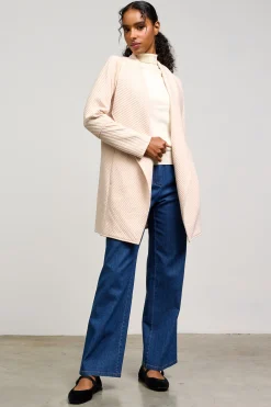 SKIES ARE BLUE Outerwear|Sweaters*Open Front Cardigan Beige