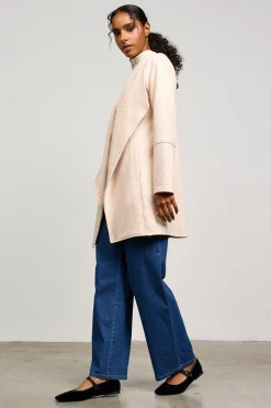 SKIES ARE BLUE Outerwear|Sweaters*Open Front Cardigan Beige