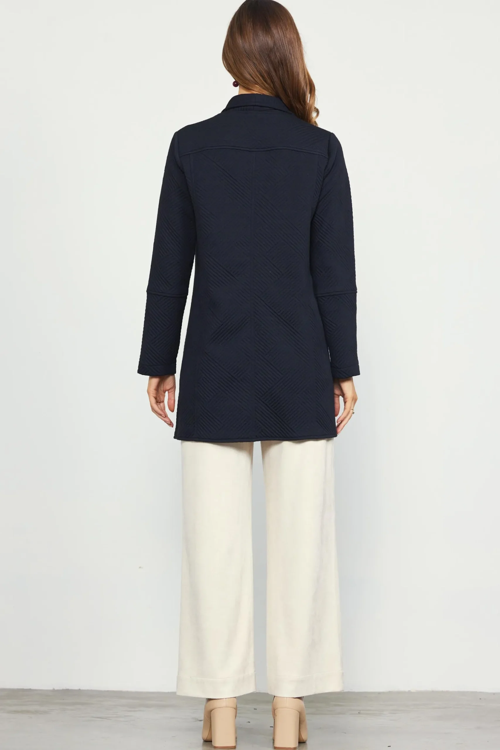 SKIES ARE BLUE Outerwear*Open Front Knit Cardigan Black
