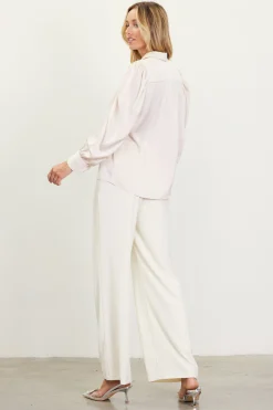 SKIES ARE BLUE Blouses|Long Sleeve Tops*Recycled Button-Up Blouse Shell