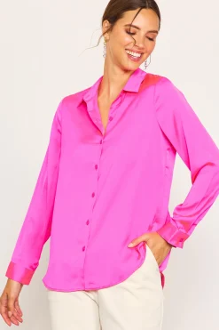 SKIES ARE BLUE Blouses|Long Sleeve Tops*Recycled Classic Button Down Top Prettyinpink