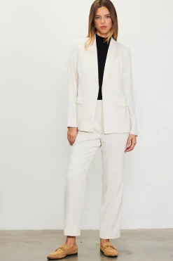 SKIES ARE BLUE Blazers*Recycled Structured Blazer Cream