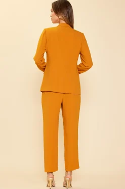 SKIES ARE BLUE Blazers*Recycled Structured Blazer Goldenmustard