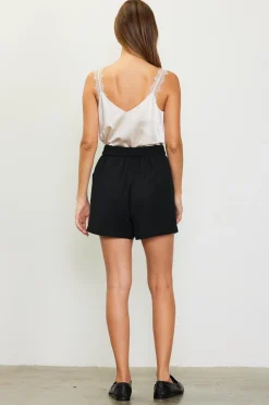 SKIES ARE BLUE Shorts*Recycled Tailored Shorts Black