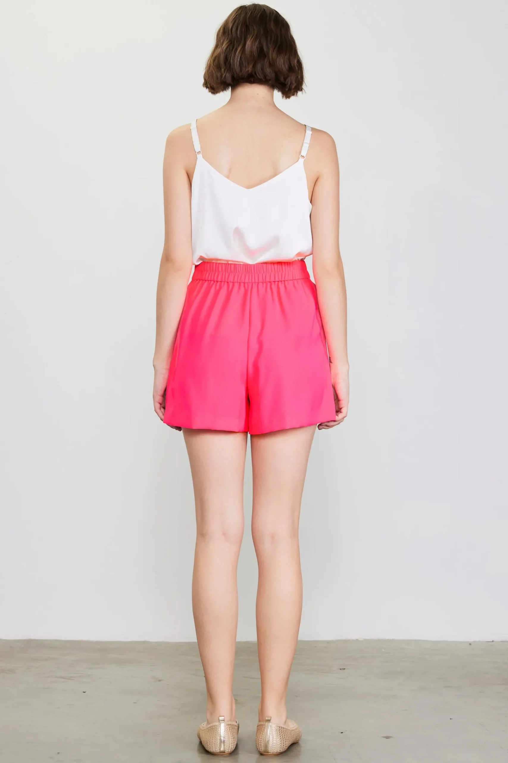 SKIES ARE BLUE Shorts*Recycled Tailored Shorts Neonpink