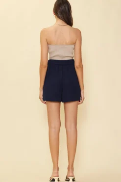 SKIES ARE BLUE Shorts*Recycled Tailored Shorts Navy