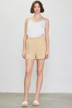 SKIES ARE BLUE Shorts*Recycled Tailored Shorts Latte