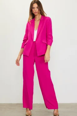 SKIES ARE BLUE Pants*Recycled Tapered Pants Berrypink