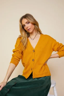 SKIES ARE BLUE Outerwear|Sweaters*Recycled Yarn Cardigan Marigold