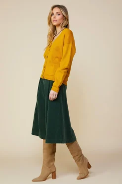 SKIES ARE BLUE Outerwear|Sweaters*Recycled Yarn Cardigan Marigold