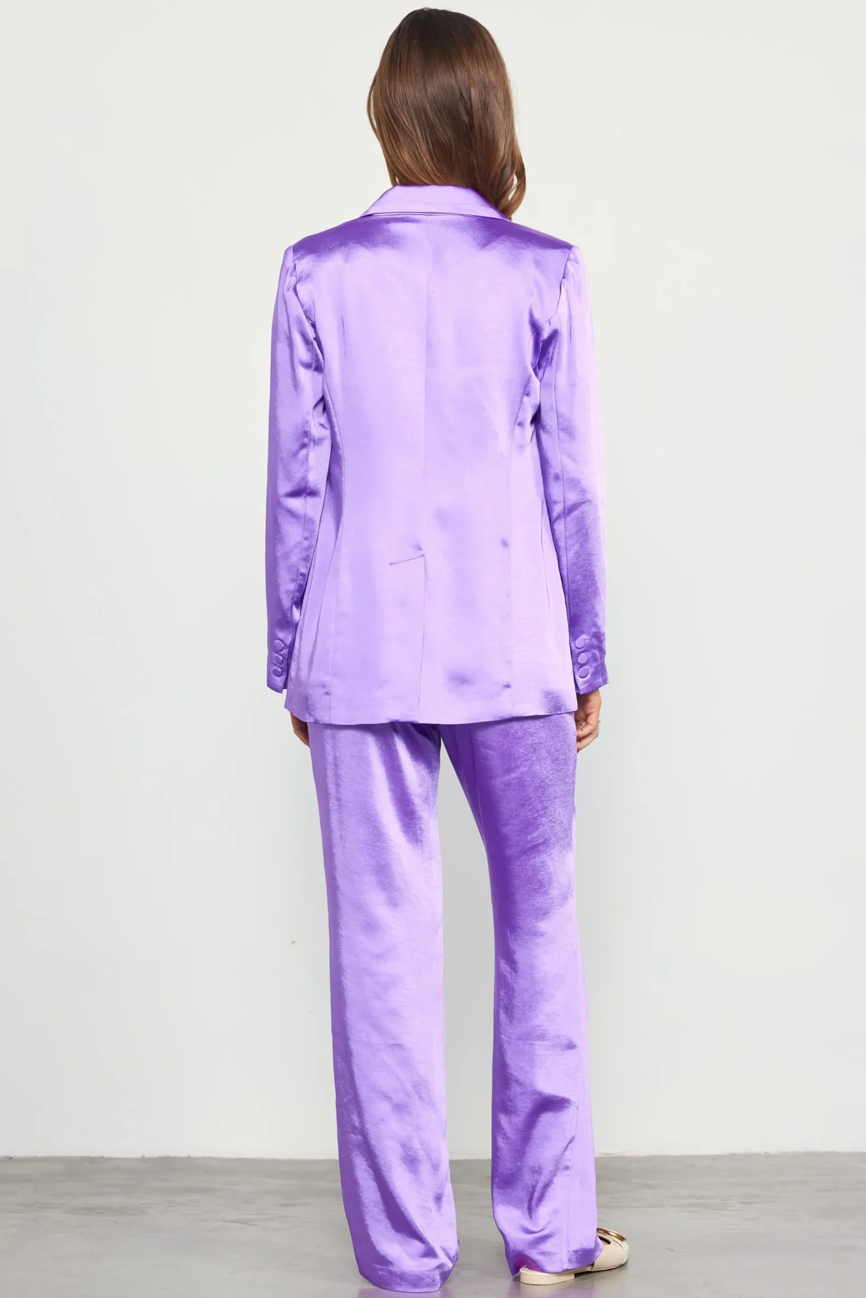 SKIES ARE BLUE Blazers*Satin Tailored Blazer Mindfulmauve