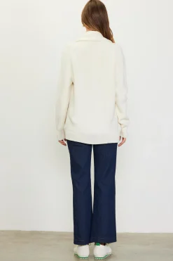 SKIES ARE BLUE Long Sleeve Tops|Sweaters*Shawl Collar Sweater Cardigan Offwhite