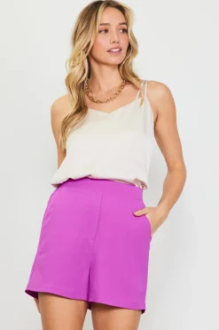 SKIES ARE BLUE Shorts*Structured Shorts Mulberry