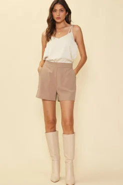 SKIES ARE BLUE Shorts*Structured Shorts Tan