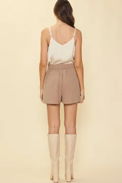 SKIES ARE BLUE Shorts*Structured Shorts Tan