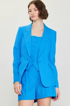 SKIES ARE BLUE Blazers*Tailored Single-Breasted Blazer Malibublue