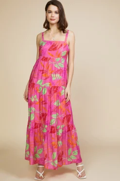SKIES ARE BLUE Maxi Dresses*Tropical Print Maxi Dress Prettyinpink