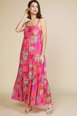 SKIES ARE BLUE Maxi Dresses*Tropical Print Maxi Dress Prettyinpink