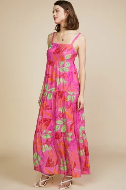 SKIES ARE BLUE Maxi Dresses*Tropical Print Maxi Dress Prettyinpink