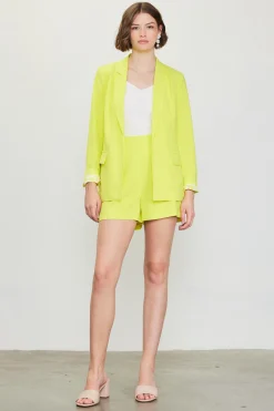 SKIES ARE BLUE Blazers*Welt Pocket Blazer Limeyellow