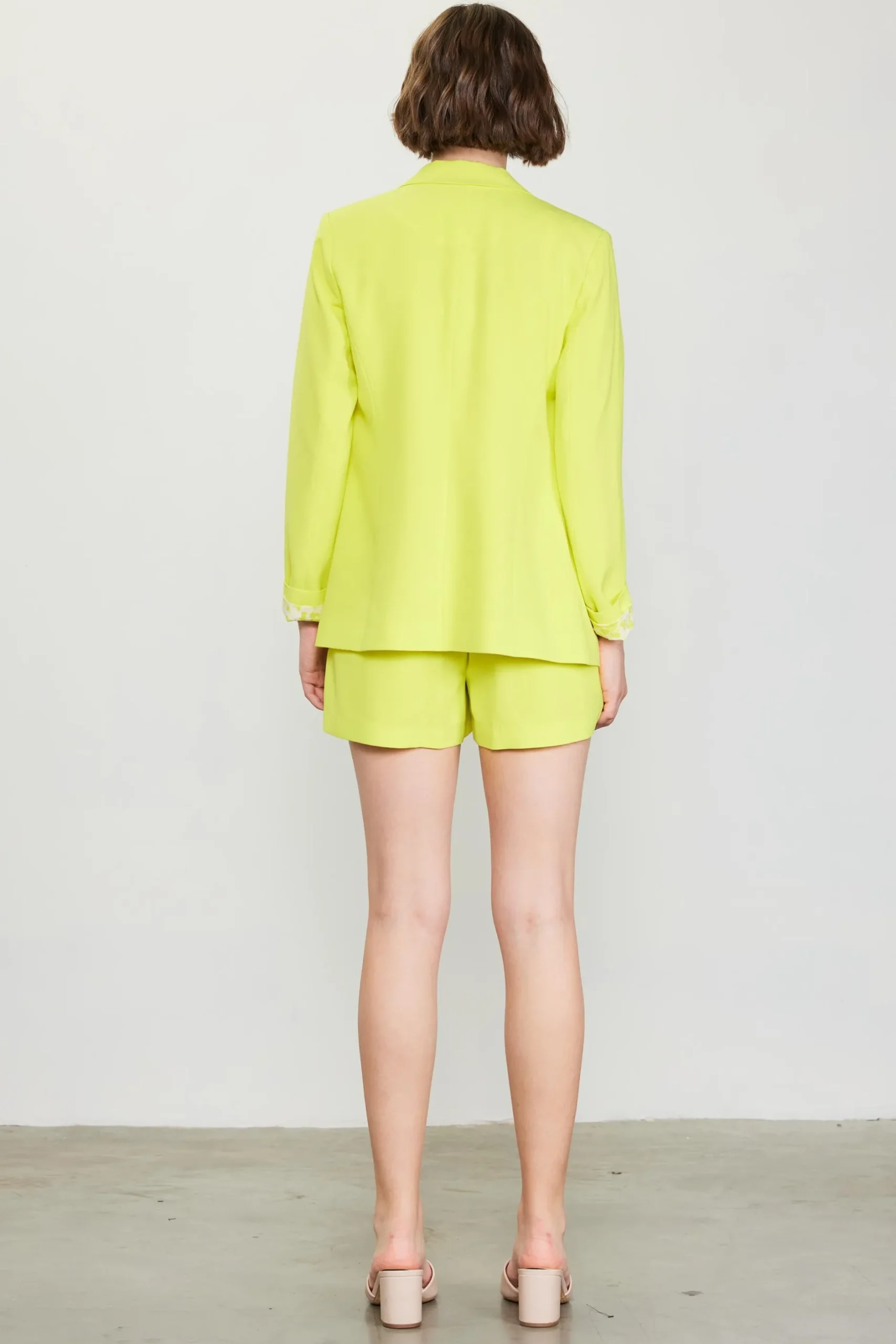 SKIES ARE BLUE Blazers*Welt Pocket Blazer Limeyellow